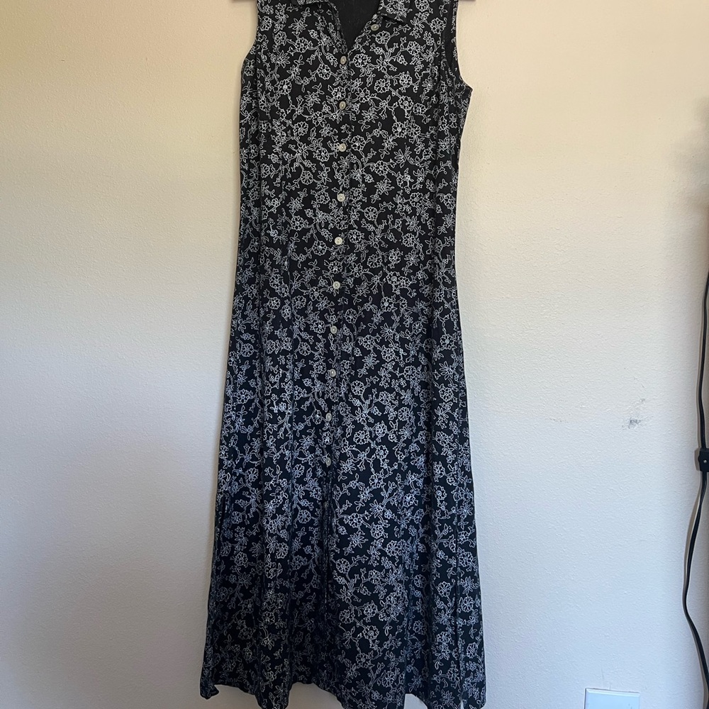 Full Button up Floral Spring/Summer Dress